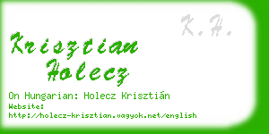 krisztian holecz business card